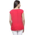 Aastha Women Indowestern Top Red Pink