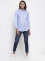 Aastha Women Indowestern Shirt Top Navy