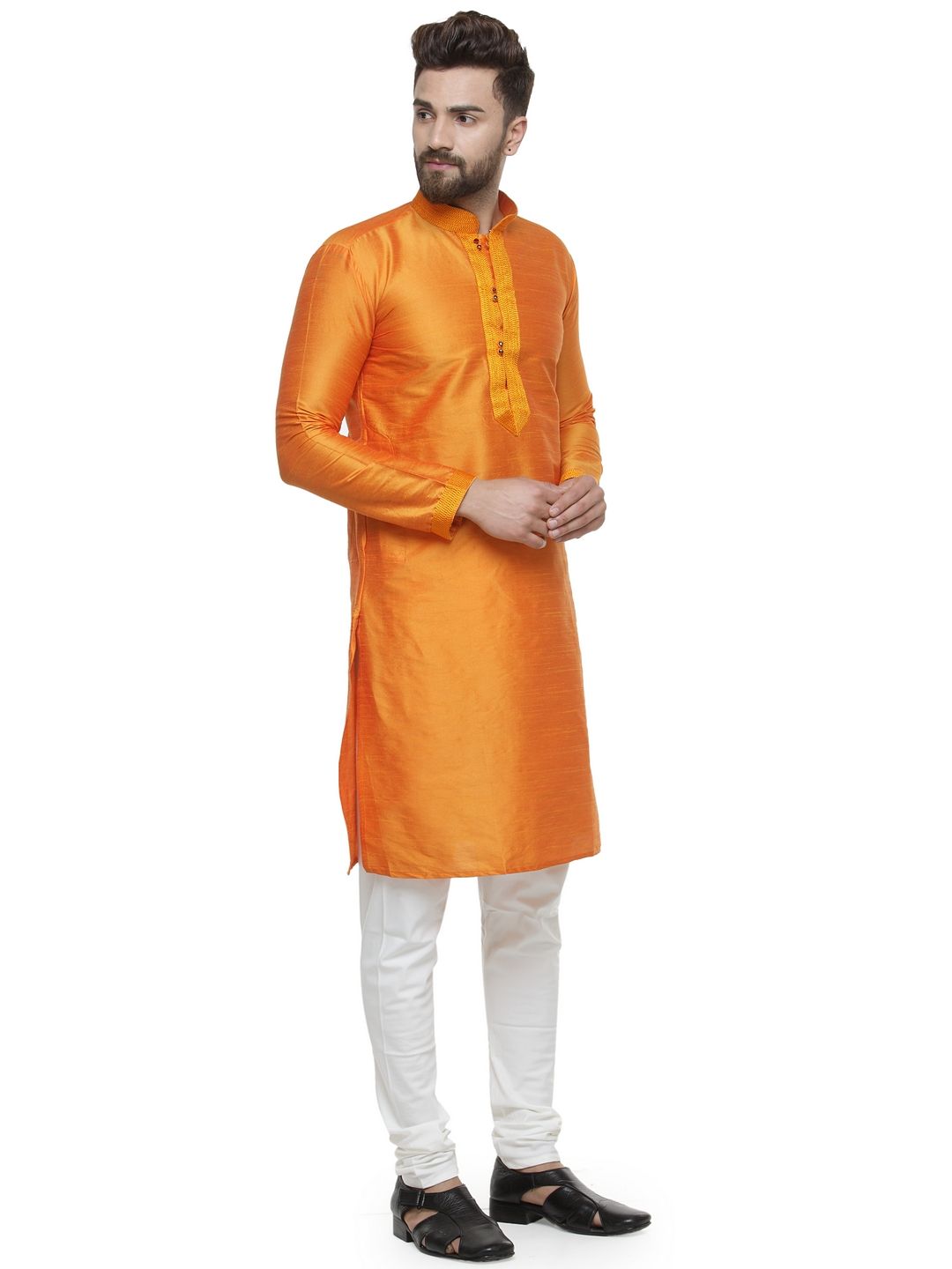 Sanskar Menswear Kurta Pyjama Yellow