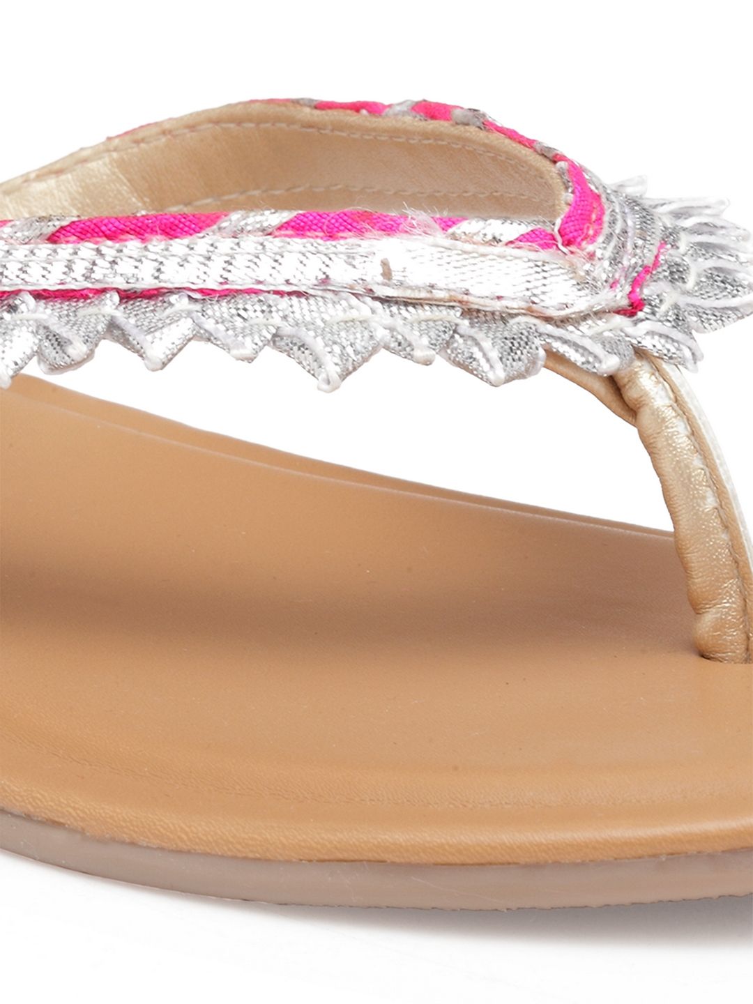 Live Fit Footwear Women Sandal Pink Silver