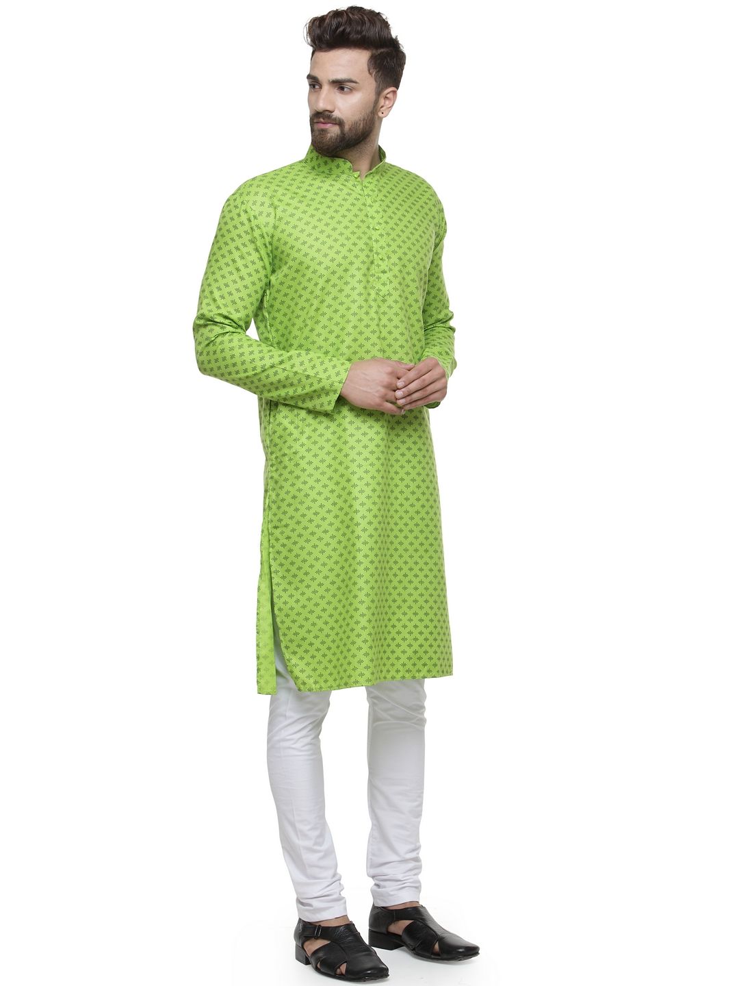 Sanskar Menswear Kurta Pyjama Green