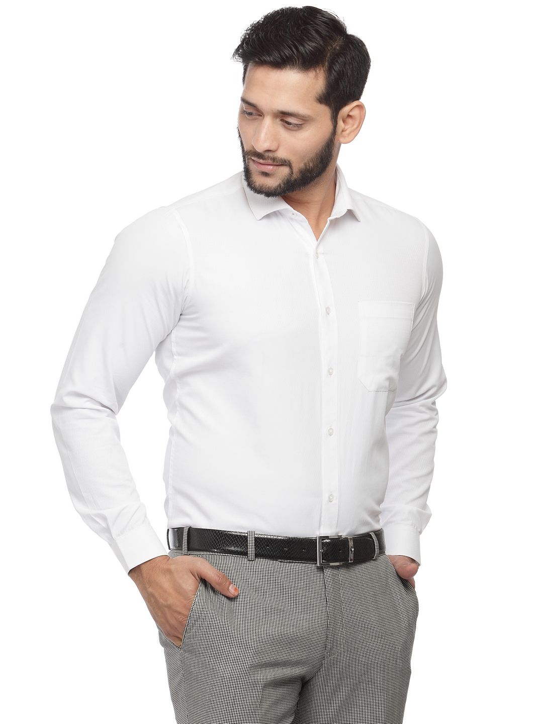 SEMI CASUAL SHIRT WHITE – Charcoal Clothing