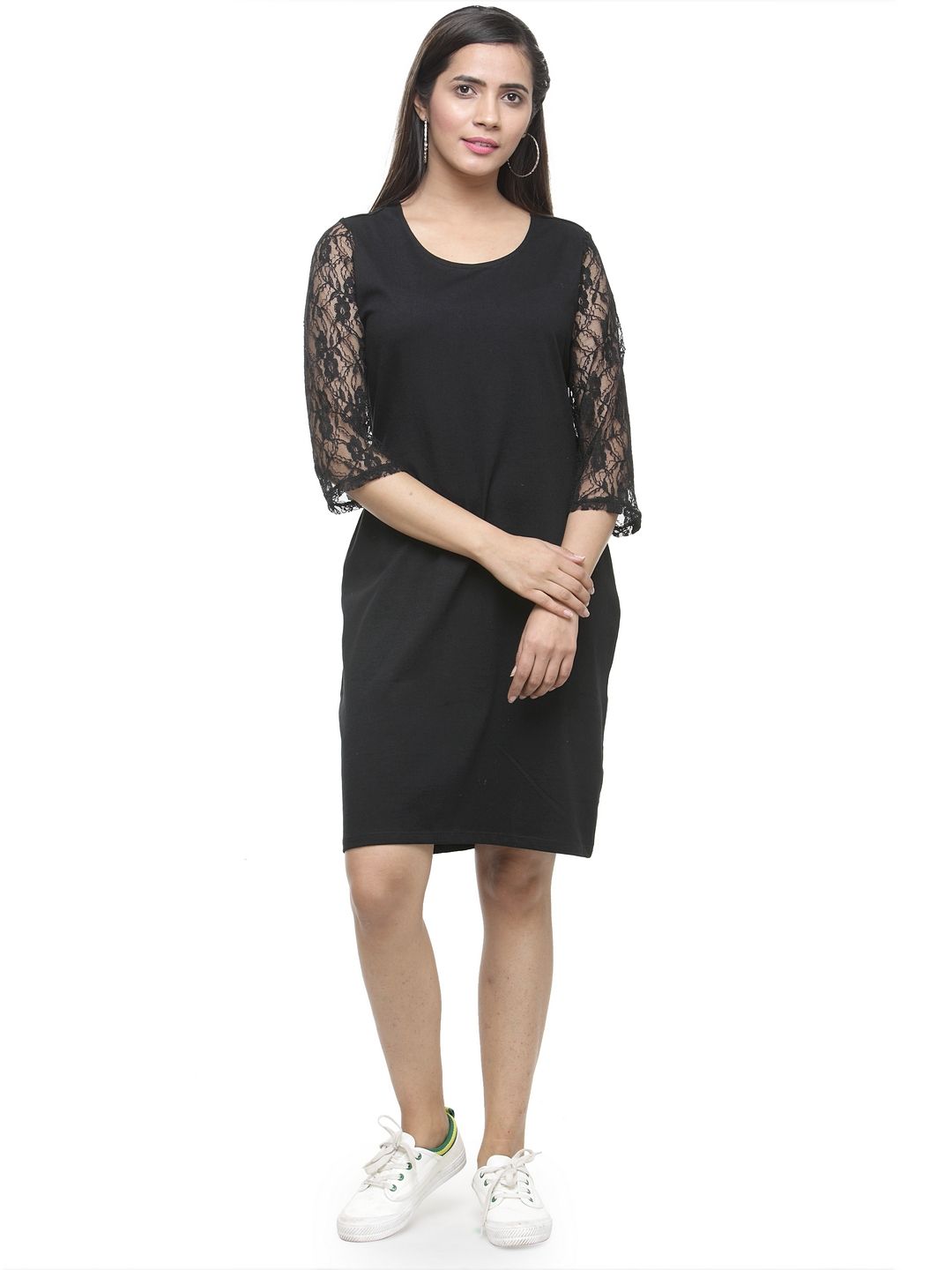 Aastha Women Indowestern Dress Black