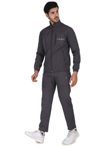 LIVE FIT-MENSWEAR-TRACK SUIT F/S-D.GREY-2XL