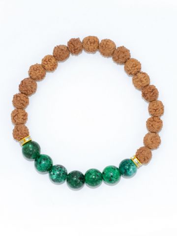 Rudraksha Ratan Energy Bracelet With New Agate