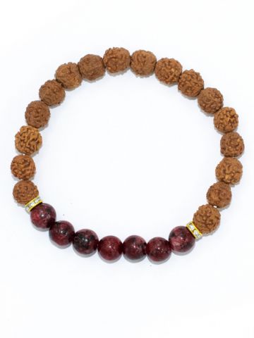 Rudraksha Ratan Energy Bracelet With New Agate Stone
