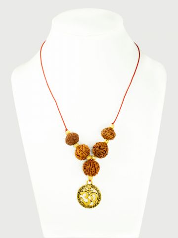 Rudraksha Raksha Kavach 4,5,6,7,8 Mukhi With Immitation Om Locket