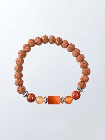 Mesh Rashi Bracelet With Rudraksha