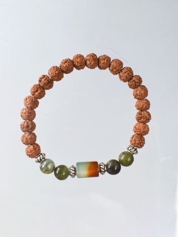 Vrish Rashi Bracelet With Rudraksha