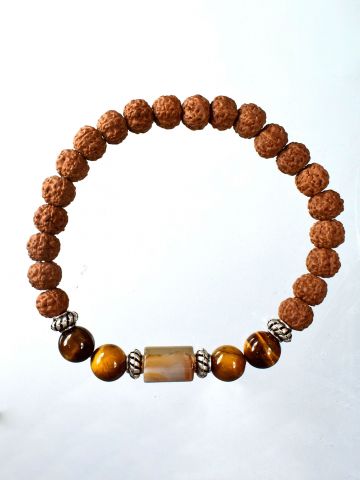Singh Rashi Bracelet With Rudraksha