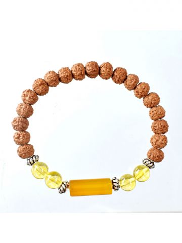 Dhanu Rashi Bracelet With Rudraksha