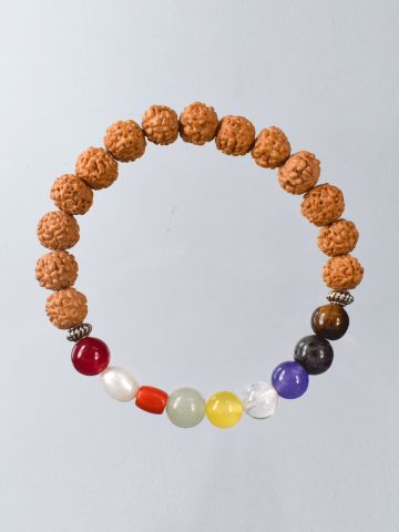 Rudraksha Energy Bracelet With Om Pendant