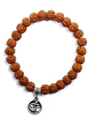 Rudraksha Energy Bracelet With Om Pendant