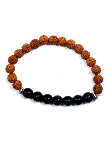 Rudraksha Ratan Energy Bracelet (Black Sulemani Hakik)