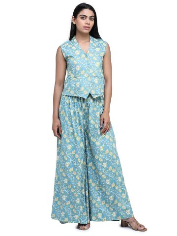 Women Casual Top Palazzo Set