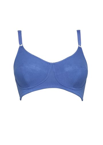 Hosiery Royal Blue Plus Size Non Padded Bra, Size: 36D, Plain at Rs  231/piece in Bengaluru