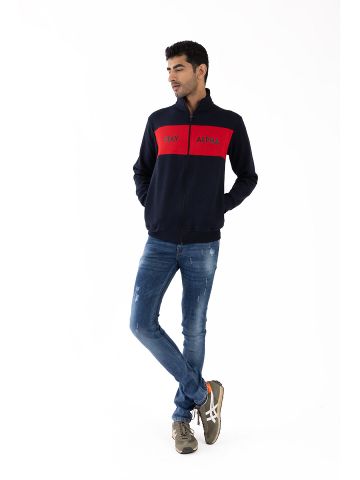 Sanskar- Menswear- Jacket- Navy-Red
