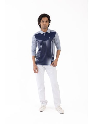Sanskar-Menswear-Fashion Polo F\S-Blue