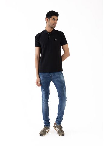 Sanskar-Menswear-Fashion Polo H\S-Black