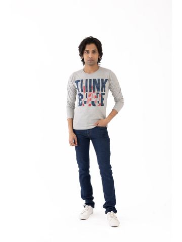 Sanskar-Menswear-Crew Neck Tee F\S-Grey Melange