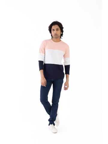 Sanskar-Menswear-Crew Neck Tee F\S-Peach