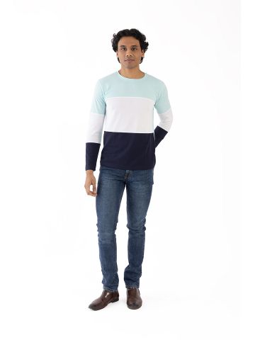 Sanskar-Menswear-Crew Neck Tee F\S-Sky