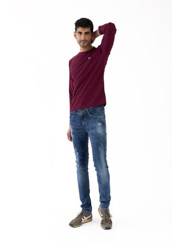 Sanskar-Menswear-Crew Neck Tee F\S-Wine