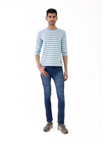 Sanskar-Menswear-Crew Neck Tee F\S-Sky
