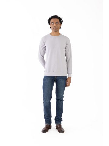 Sanskar- Menswear - Non Hooded Sweatshirt- Grey 