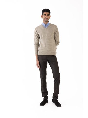Sanskar-Menswear-Sweater F/S- Camel Mix 