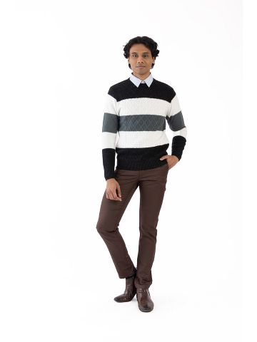 Sanskar-Menswear-Sweater F/S- Black Mix 