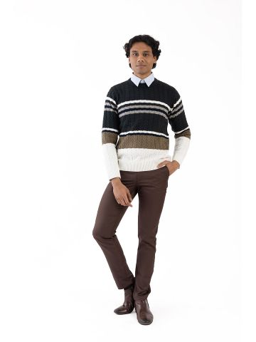 Sanskar-Menswear-Sweater F/S- White & Charcoal