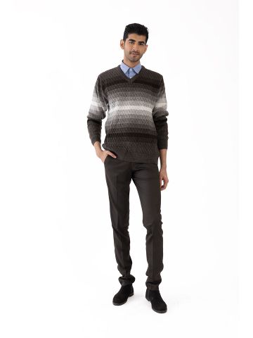 Sanskar-Menswear-Sweater F/S- Dk Fawn