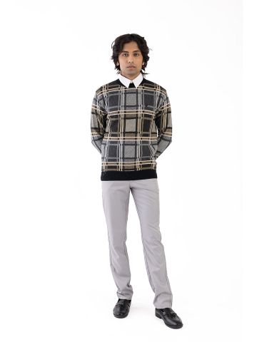 Sanskar-Menswear-Sweater F/S- Black 