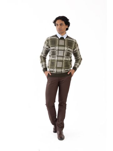 Sanskar-Menswear-Sweater F/S- Olive 