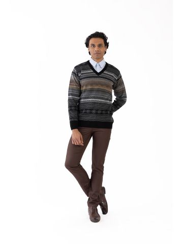 Sanskar-Menswear-Sweater F/S- Black 