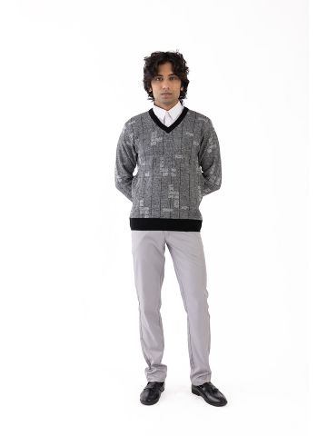 Sanskar-Menswear-Sweater F/S- Grey Black 