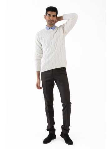Sanskar-Menswear-Sweater F/S- White 