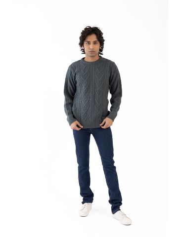 Sanskar-Menswear-Sweater F/S- S- Grey 