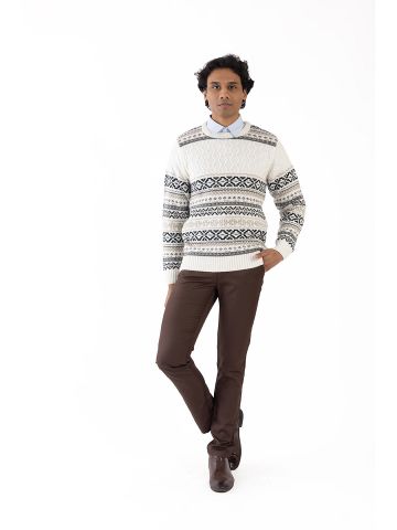 Sanskar-Menswear-Sweater F/S- White 