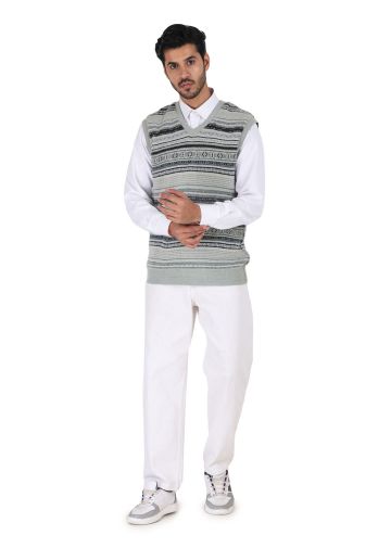 Sanskar Menswear-Sweater S/L-Pista &B. Green