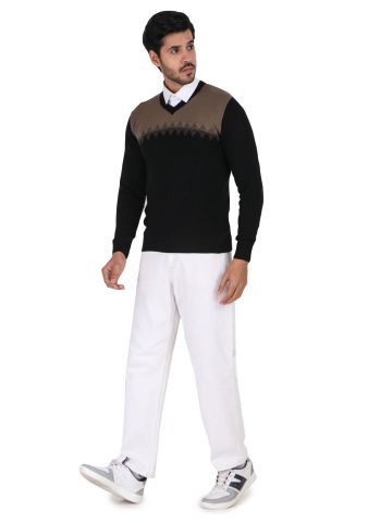 Sanskar Menswear-Sweater F/S-Black
