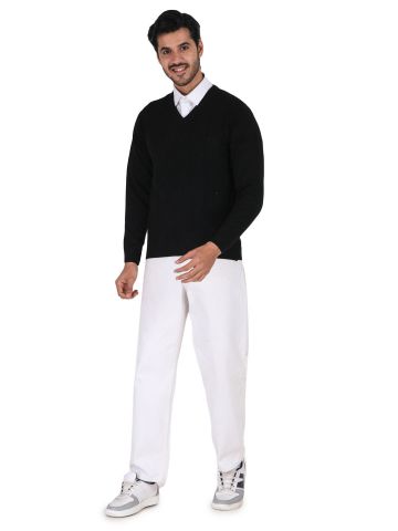 Sanskar Menswear-Sweater F/S-Black