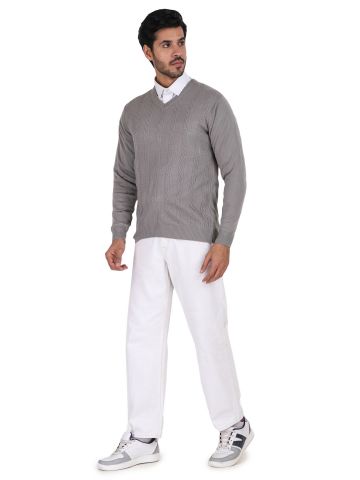 Sanskar Menswear-Sweater F/S-Cement