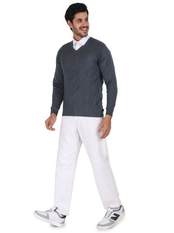 Sanskar Menswear-Sweater F/S-S. Grey