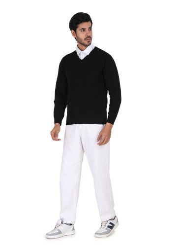Sanskar Menswear-Sweater F/S-Black