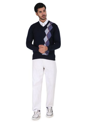 Sanskar Menswear-Sweater F/S-Navy