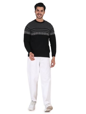 Sanskar Menswear-Sweater F/S-Black
