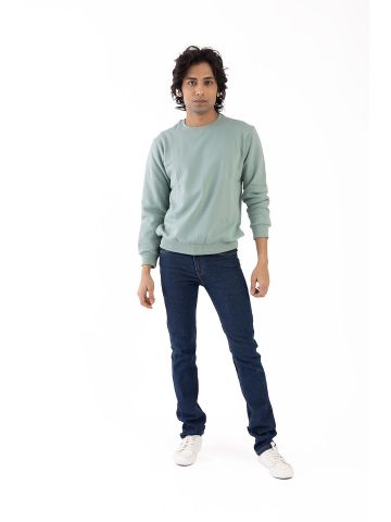 Sanskar- Menswear - Non Hooded Sweatshirt- Pista 