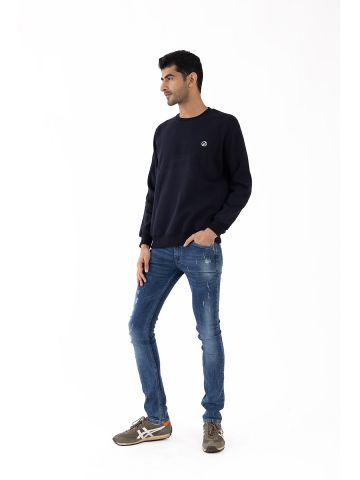Sanskar- Menswear - Non Hooded Sweatshirt- Black 